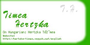 timea hertzka business card